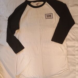 Vans Black and White Raglan Shirt
